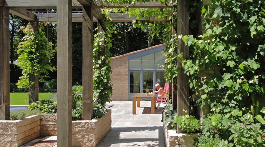 terrasontwerp met pergola