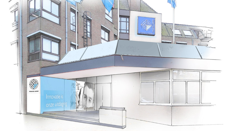 Gevelontwerp entree kantoor