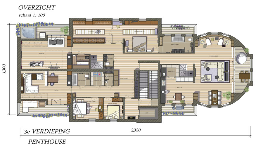 interieurplan penthouse
