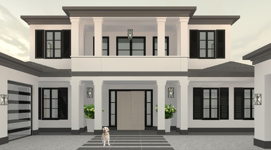 villa ontwerp entree