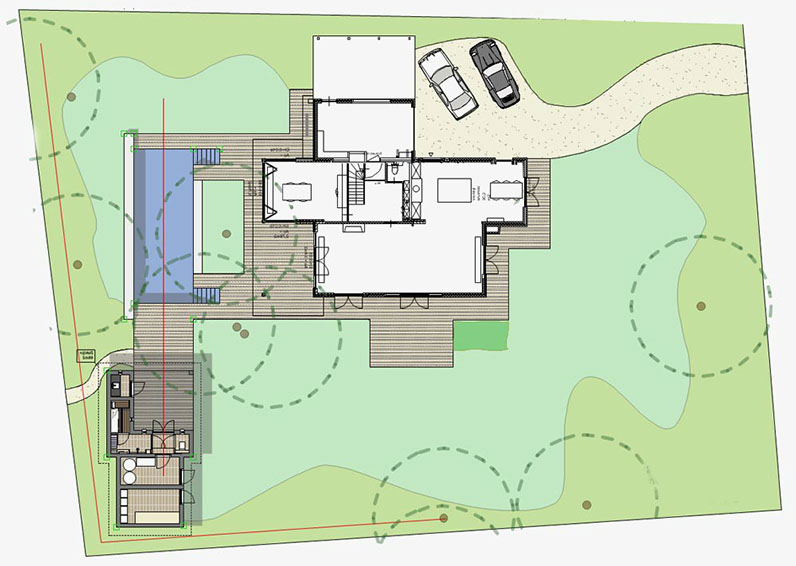 tuinontwerp met zwembad